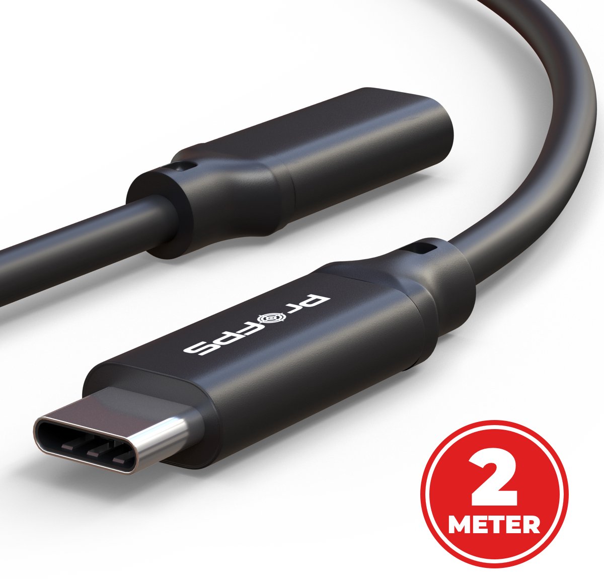 ProFPS USB-C Verlengkabel 2M – USB 3.2 Gen 2 – 100W – 20Gbps – 4K/60Hz