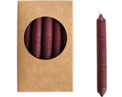 Rustik Lys potloodkaarsjes in de kleur Aubergine Ø 1,2 x 10 cm 20 stuks