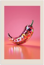 Affiche 120x180 cm - Disco - Poivre - Rose - Posters - Décoration murale cuisine - Décoration murale murale salon - Accessoires décoratifs - Décoration murale chambre