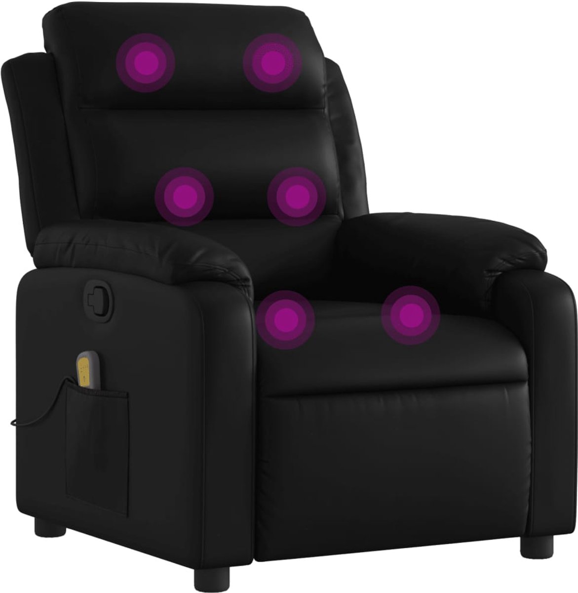 vidaXL Massagestoel - van - zwart - kunstleer