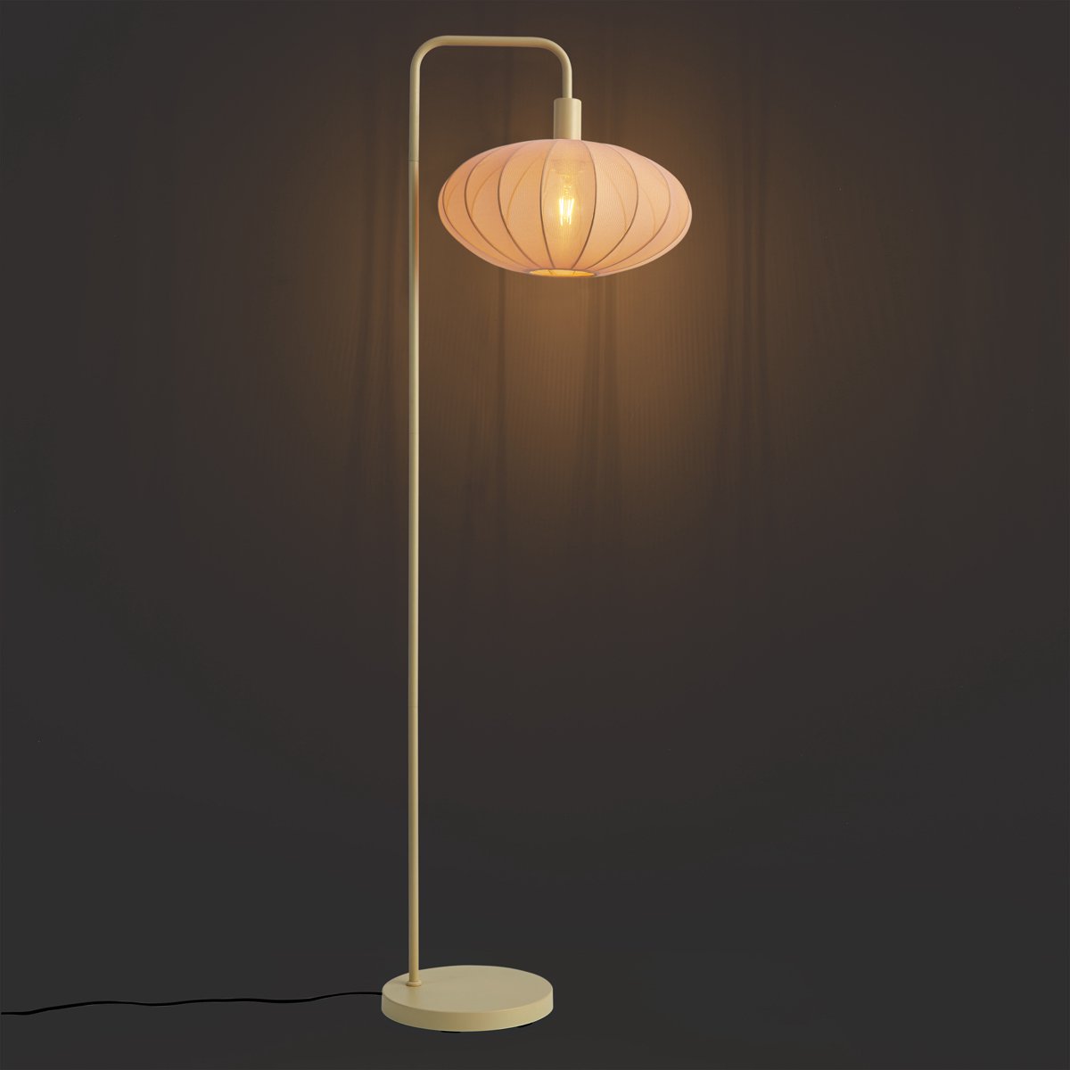 QAZQA bida - Japandi Vloerlamp | Staande Lamp - 1 lichts - H 160 cm - Beige - Woonkamer | Slaapkamer thumbnail 2