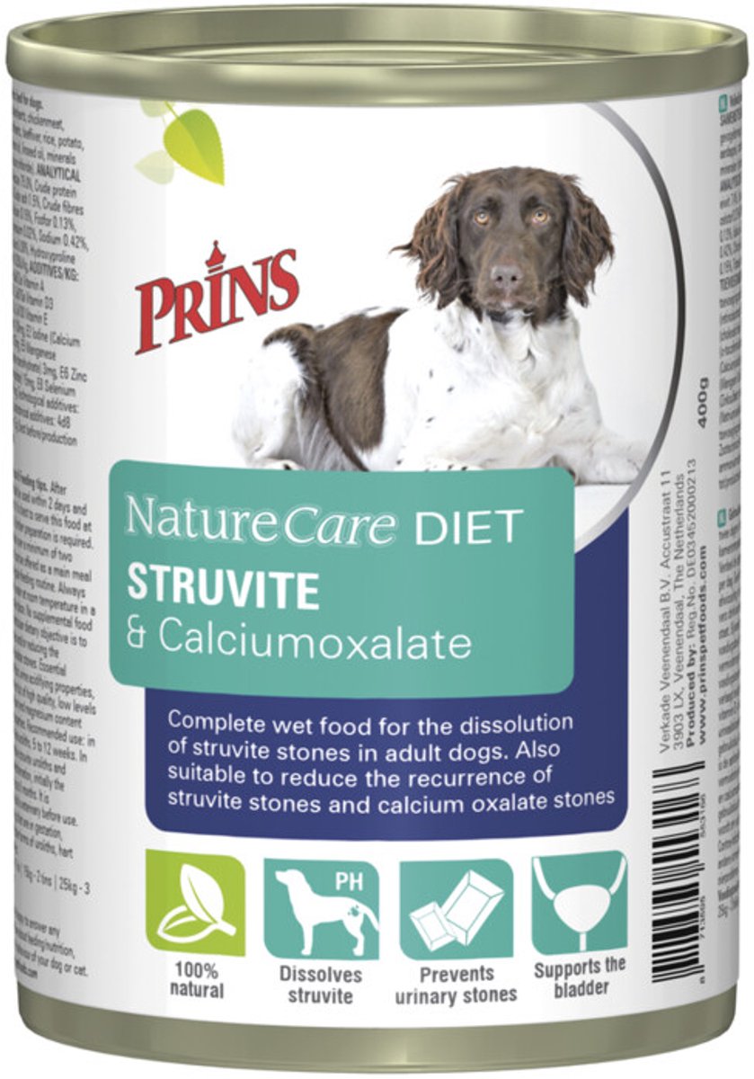 Prins - NatureCare - Diet Struvite & Calciumoxalate - Hondenvoer Nat - 12 x 400g