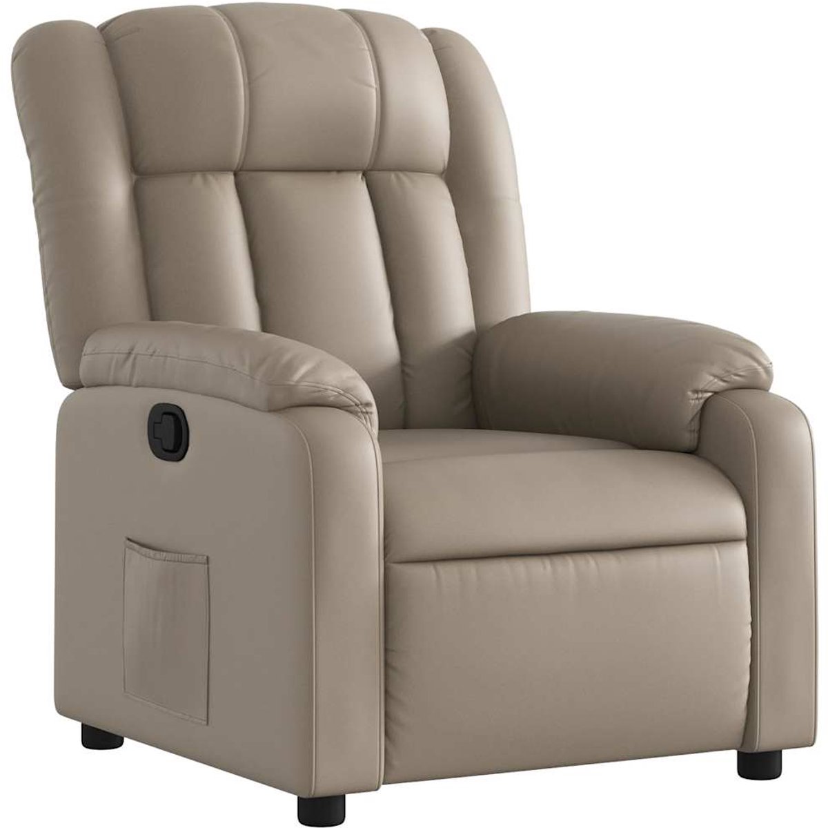 vidaXL Fauteuil - verstelbaar - kunstleer - cappuccinokleurig