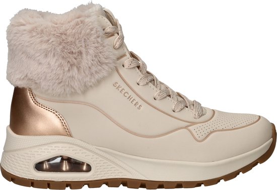 Skechers Uno Rugged pour femme - Bottes femmes chatoyantes d'automne - Crème