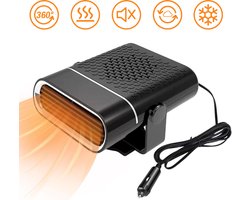 Autoverwarming - Auto Ontdooier - Voorruitverwarming- Auto Verwarming - Duurzaam Ontwerp - 360 Graden Rotatie - 2 In 1 - 12V/150W - Ideaal Voor Bevroren Ramen – Autoverwarmer - Car Heater - Zwart