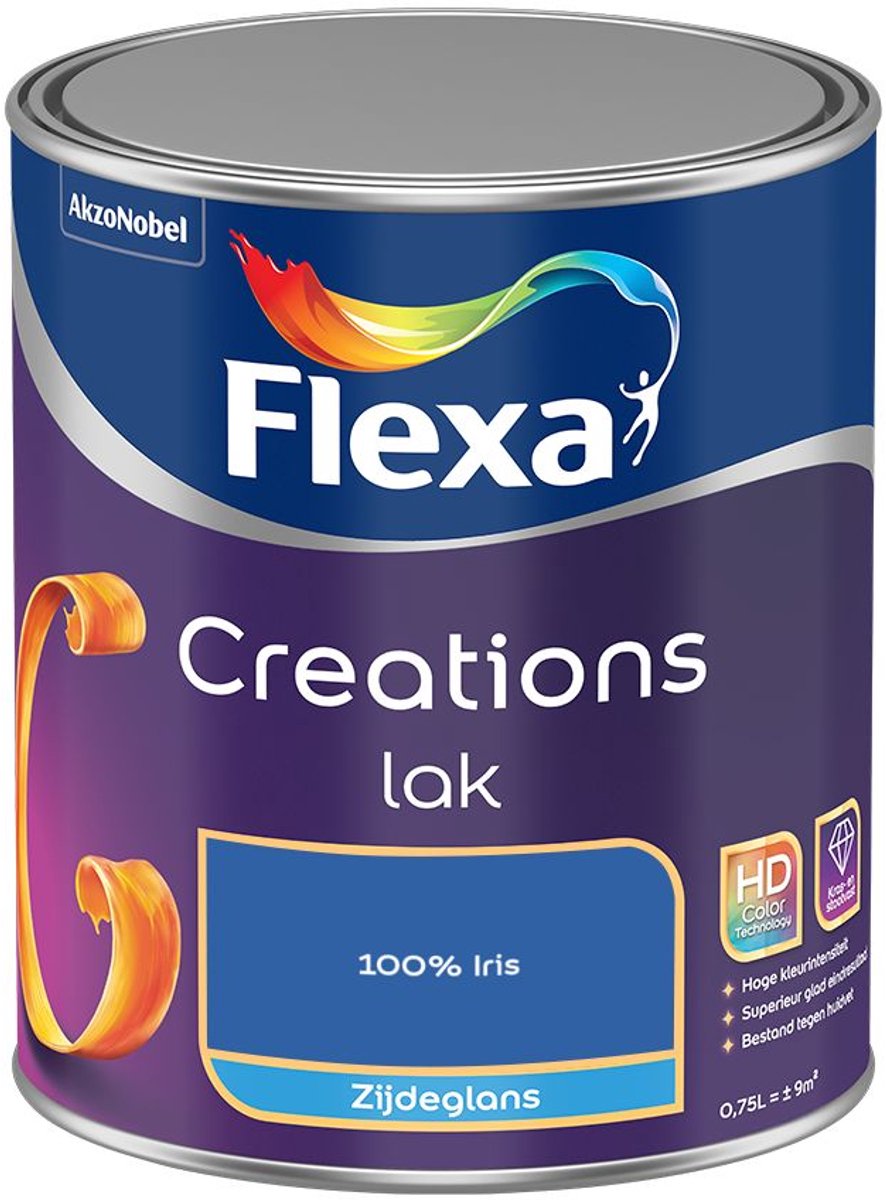 Flexa - Creations Lak Zijdeglans - 100% Iris - Mengverf - 750 Ml