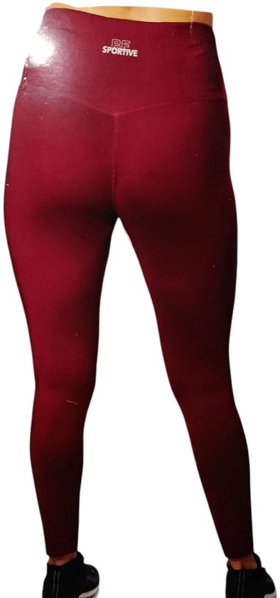Foto: Dames sportlegging maat m bordeauxrood lang