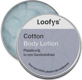 Loofys Body Lotion Cotton – Natuurlijke & Hydraterende Bodylotion – Plasticvrij, Vegan & Duurzaam – Herbruikbaar Blikje – 150g