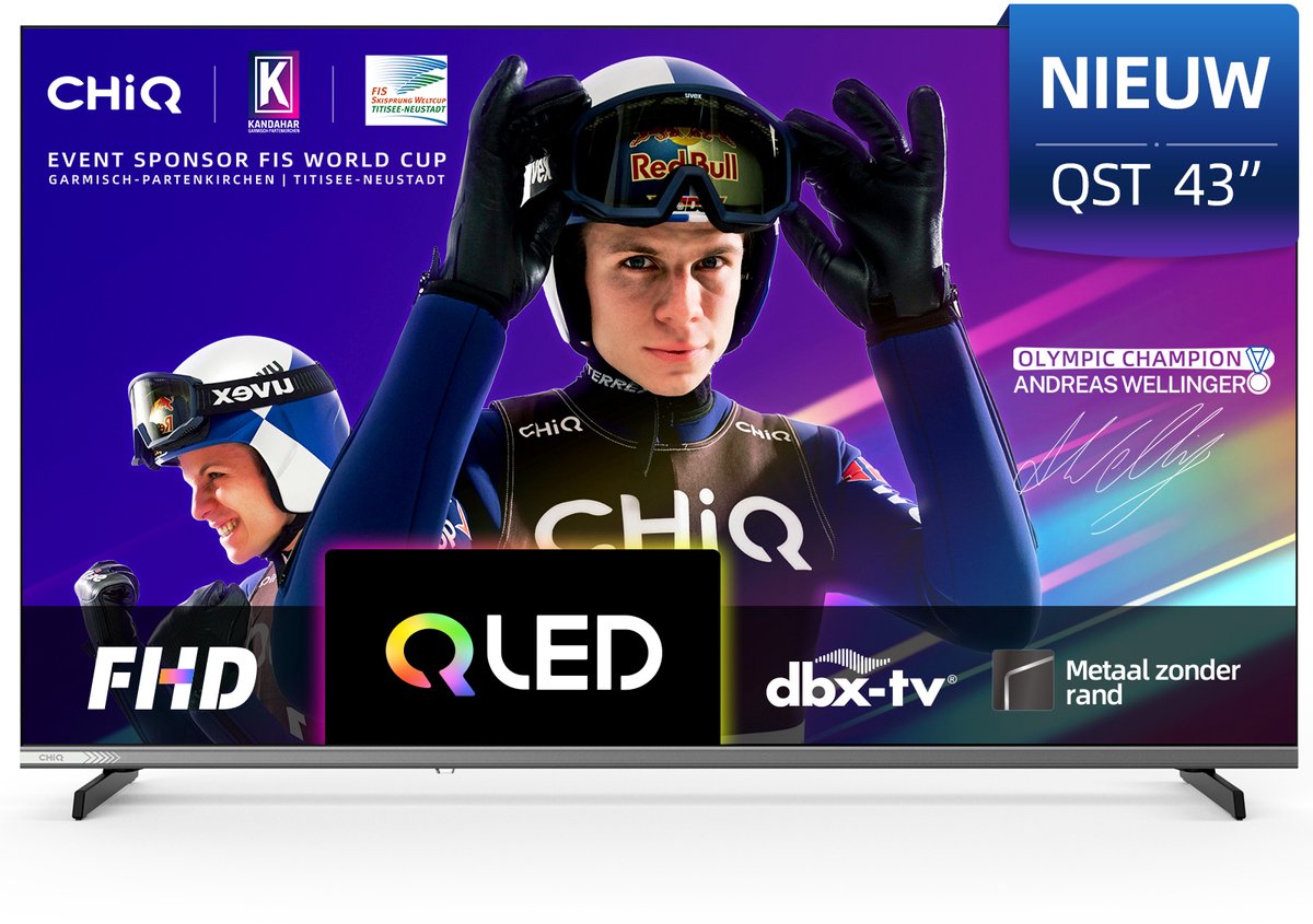 CHiQ L43QST Smart TV 43 Inch QLED Pro met Dolby Audio - CHiQ - €229,99