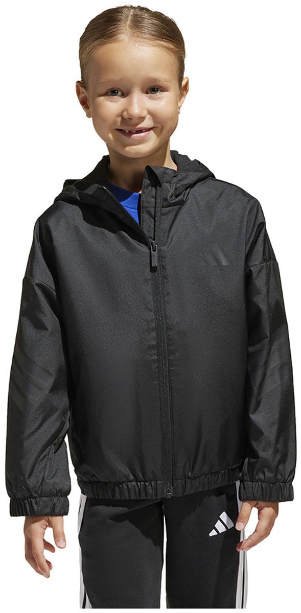 Adidas Fleece Jas 4-5 Years Jongens Meisjes Zwart