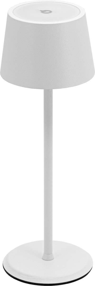 Tafellamp Monte-carlo Wit D8xh21cm Dimbaar - Incl Magnetische Laadkabel