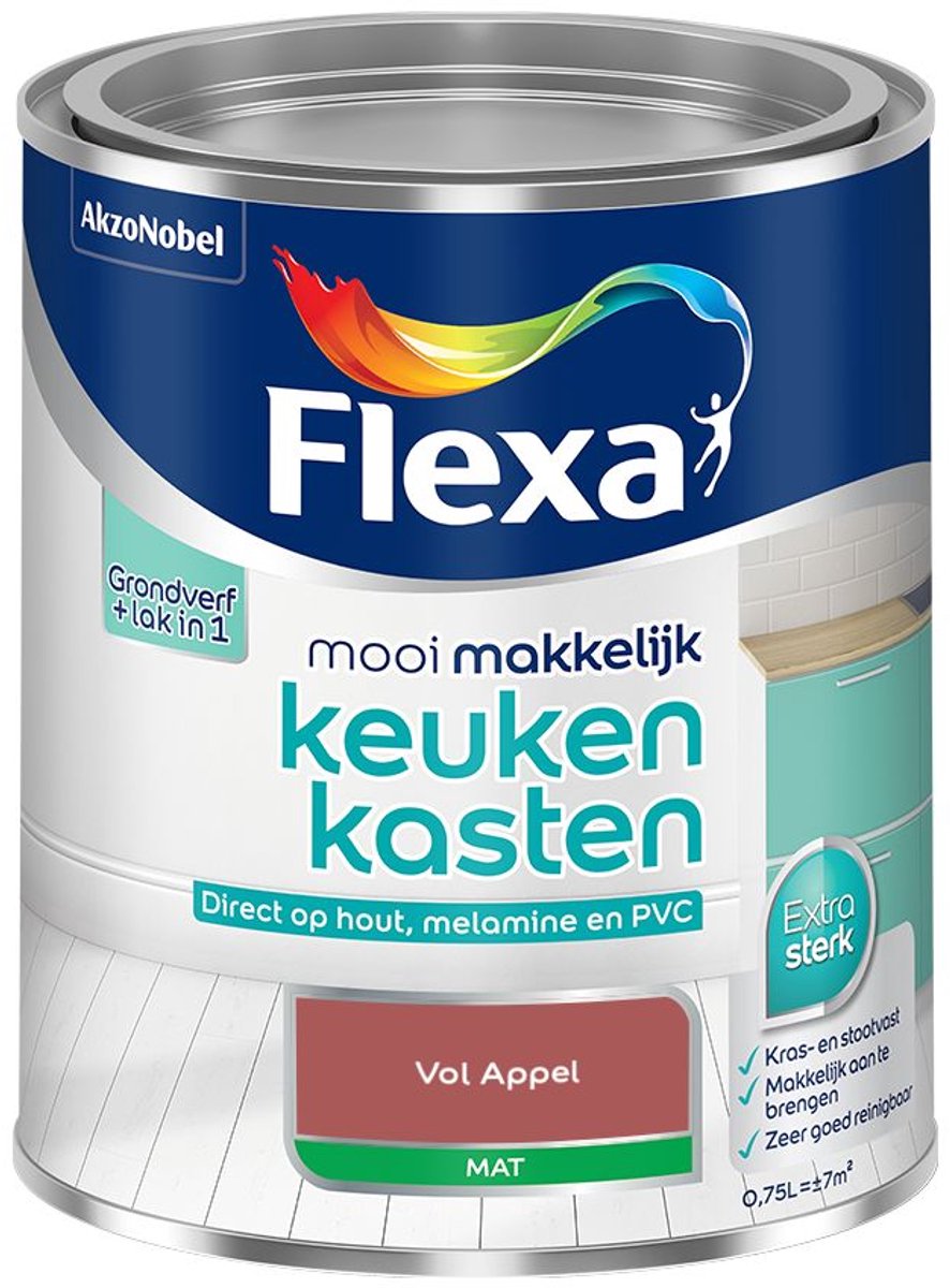 Flexa - Mooi Makkelijk Keukenkasten Mat - Vol Appel - Mengverf - 0.75 L