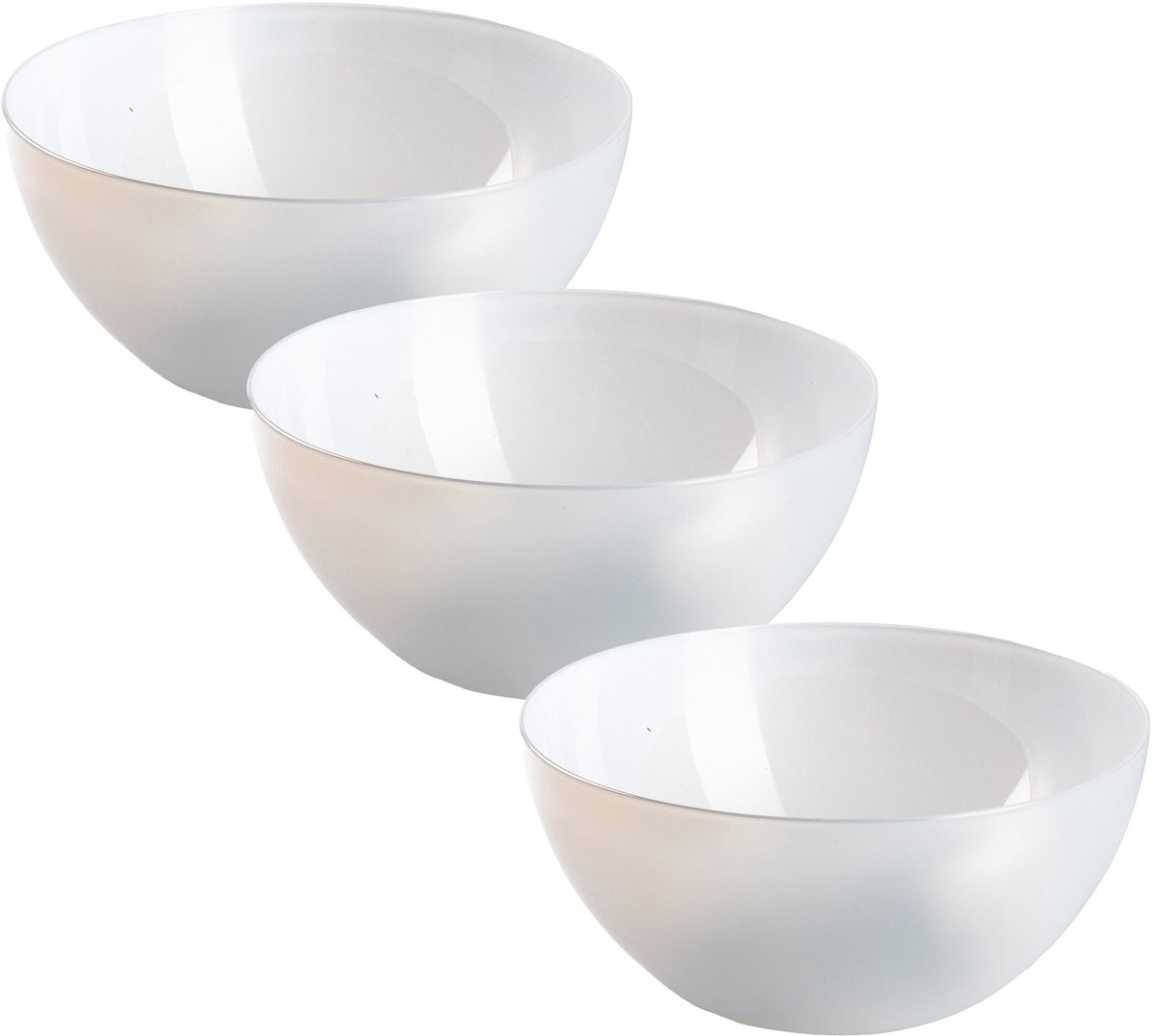 Plasticforte Serveerschaal - 3x - saladeschaal - D23 x H9.5 cm - kunststof - transparant - 2900 ml - voedsel serveren