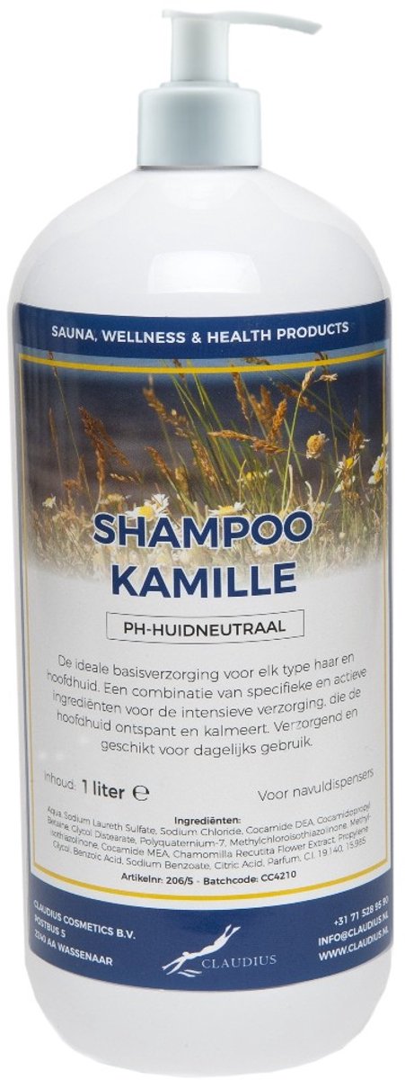 Shampoo Kamille - 1 liter met witte pomp - Haarverzorging