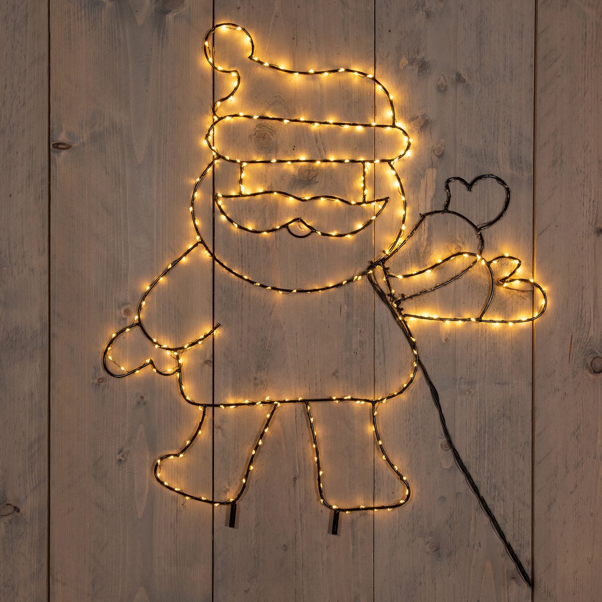 Anna's Collection Kerstverlichting - figuur - kerstman - 250 led lampjes - 60x50 cm - binnen & buiten