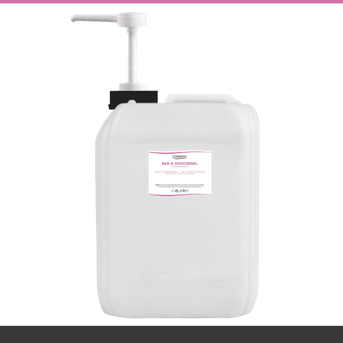 Bad & Douchegel - Passievrucht - Roze - 12 Liter - Jerrycan - Met pomp - Navulling - Navullen - Shower gel - Showergel - Douche gel - Shampoo - 3 - 5 - 6 - 10 | LP5