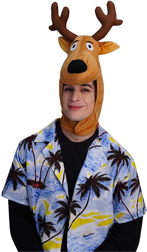 Muts Rendier – One Size – Grappige Verkleed Accessoire voor Carnaval, Foute Party & Themafeesten
