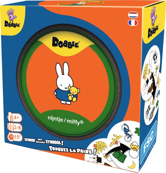 Dobble nijntje/miffy - Kaartspel - Zoekspel voor kinderen - Leerzaam en leuk