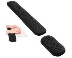 Sounix Ergonomische Polssteun Toetsenbord en Muis - Muismat - Pols Beschermer - Anti Slip - Ergonomisch Gel Ondersteuning - Zwart