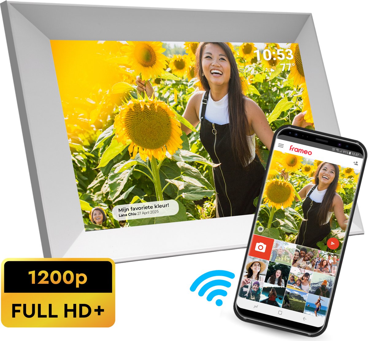 Denver Frameo PFF-1063 digitale fotolijst 10.1 inch Wit
