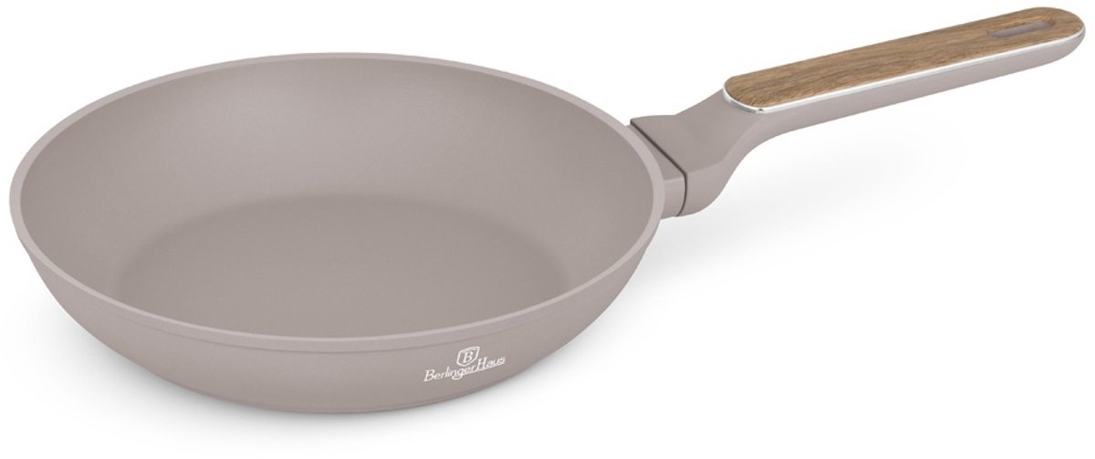 Berlinger Haus 8327 - Koekenpan 24 cm - Taupe collection nordic - houten handvat