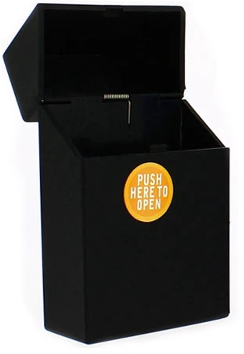 Rubber sigarettenbox - Zwart