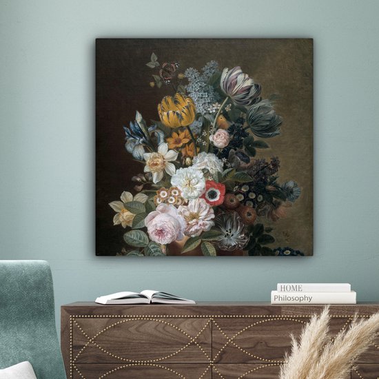 Peintures sur toile - Nature morte aux fleurs - Peinture d'Eelke Jelles Eelkema - 90x90 cm - Décoration murale