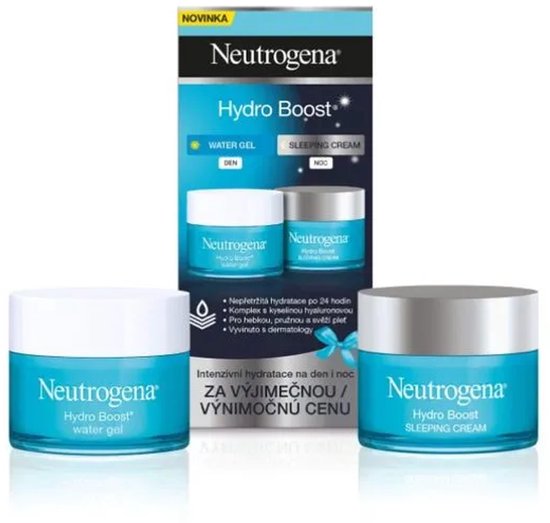 Duo de Soin du visage Neutrogena Hydro Boost : 50 ml de gel Water Hydro Boost et 50 ml de crème de nuit Hydro Boost