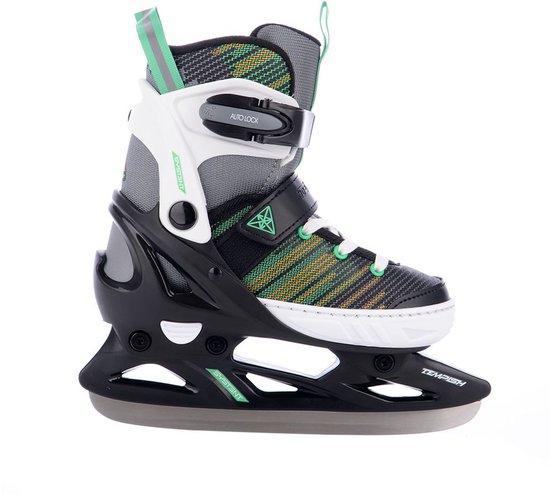 Tempish – Systent Ice – Verstelbare Schaatsen – Schaatsen Kinderen – Zwart Wit – Meegroeiende Verstelbare Pasvorm & Warm Gevoerd – Maat 37-40