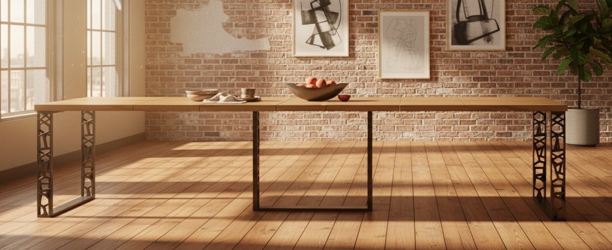 Lyon Extendable Dining Table – Wit – 330 cm – Industrohome