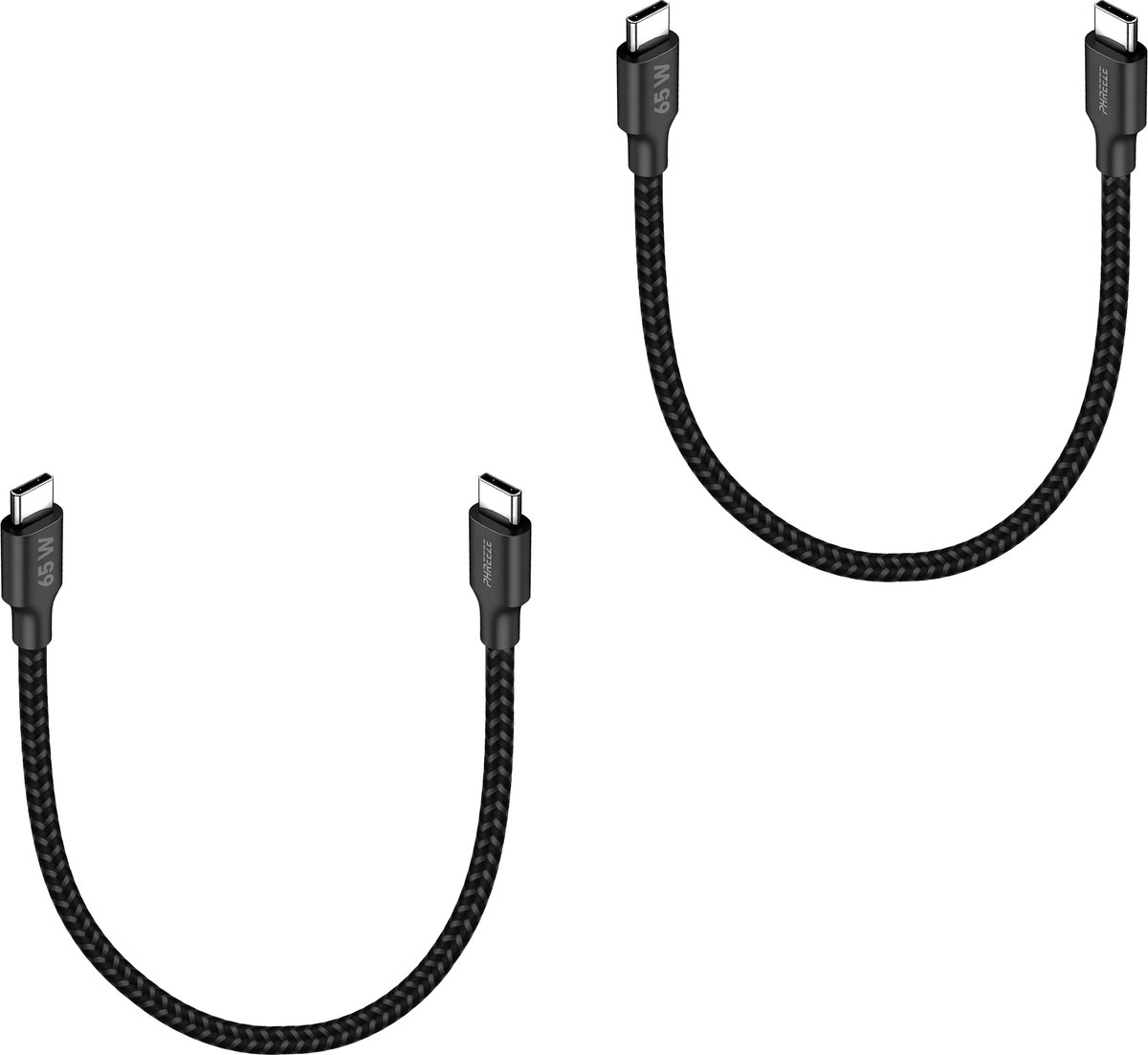 Usb C kabel - 30cm kort - Stevig nylon