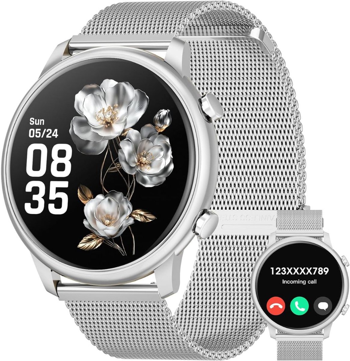 Sporthorloge Stijlvol Smartwatch Zilver Dames en Heren