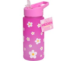 MEIDEN drinkfles voor Kinderen - Drinkfles Kinderen - Drinkfles Meisje - Bloemen - Waterfles - Drinkbeker - Drinkflessen - Schoolbeker Meisje - Schoolbeker - School - Schoolspullen - School Spullen