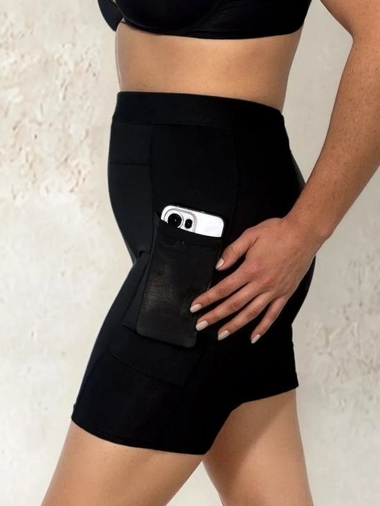Anti-schuur Bikershort dames met zakken - Korte legging onder jurk of rok - Hoog model - Short onder jurk - Maat S van Merkloos — afbeelding 3
