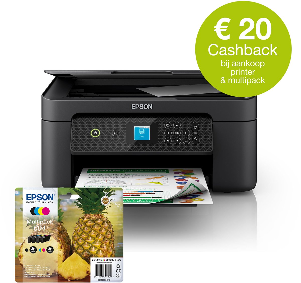 Epson Expression Home XP-3200 Inkjet A4 printer met Wi-Fi