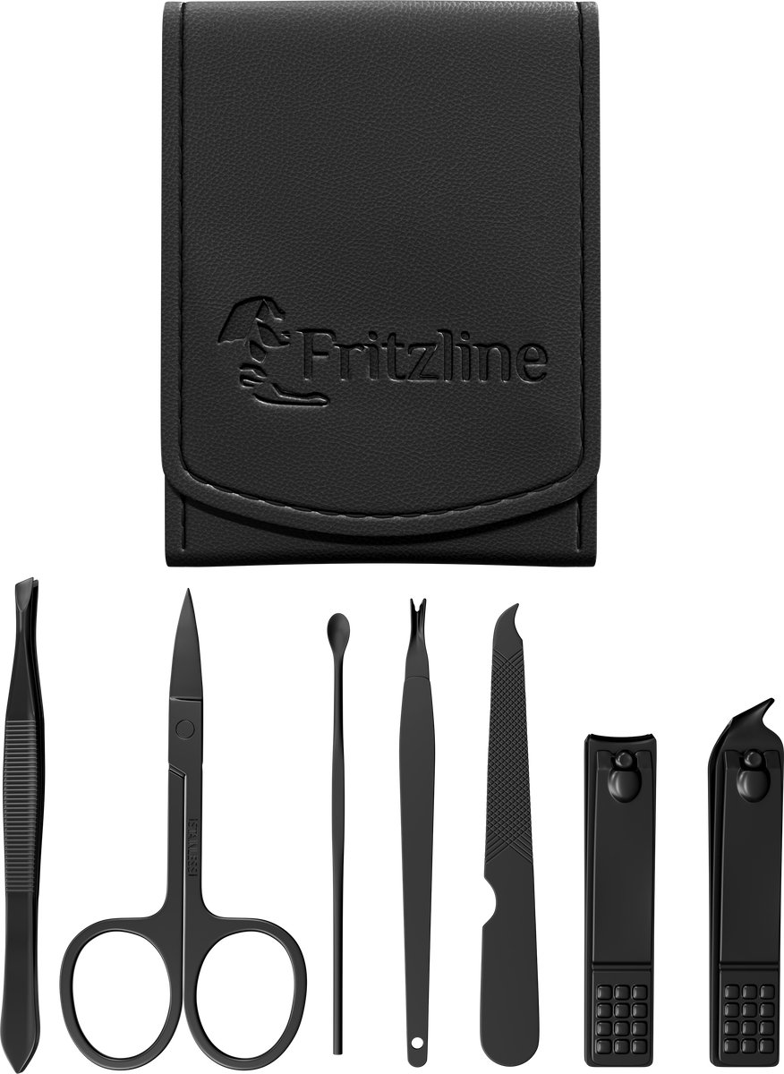 Fritzline 7 delige Manicure Set - Nagelknipper - Nagelvijl - Wenkbrauw Schaartje