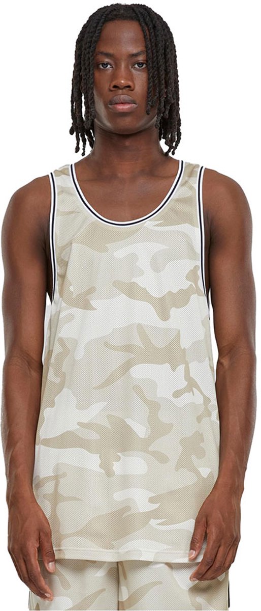 Urban Classics Camo Mesh Tanktop M Beige