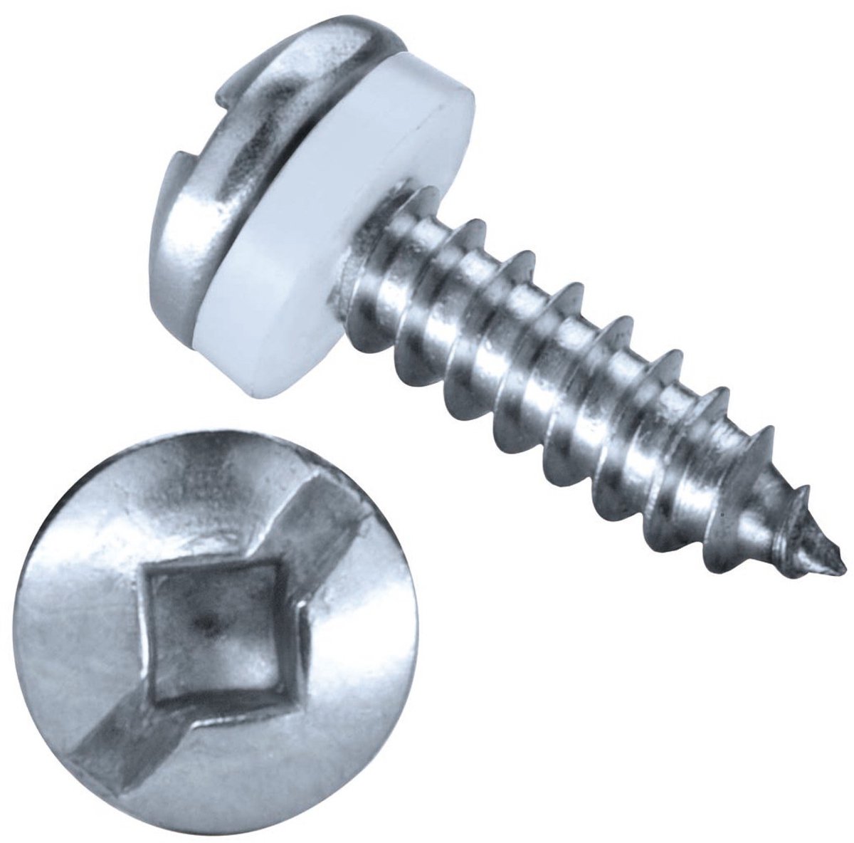 GOEBEL® - 1000 x Bolkop plaatschroeven (Ø x L) 4,2 x 13 mm Staal Staal verzinkt GOEBEL zilver GL met PA (Polyamide) Ring - Schroeven - 1726142130
