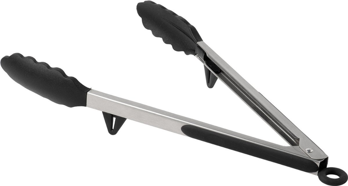 Sola Keukentang – 35 cm – RVS met siliconen – Vleestang / Grilltang / BBQ-Serveertang – Hittebestendig & vaatwasserbestendig