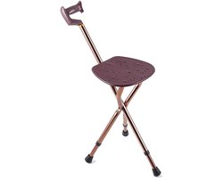 VOKA Wandelstok met zitje - Opvouwbare wandelstok - 90 cm - Wandelstok met Zitplaats - Wandelstok - Opvouwbaar - Wandelstok en Stoel