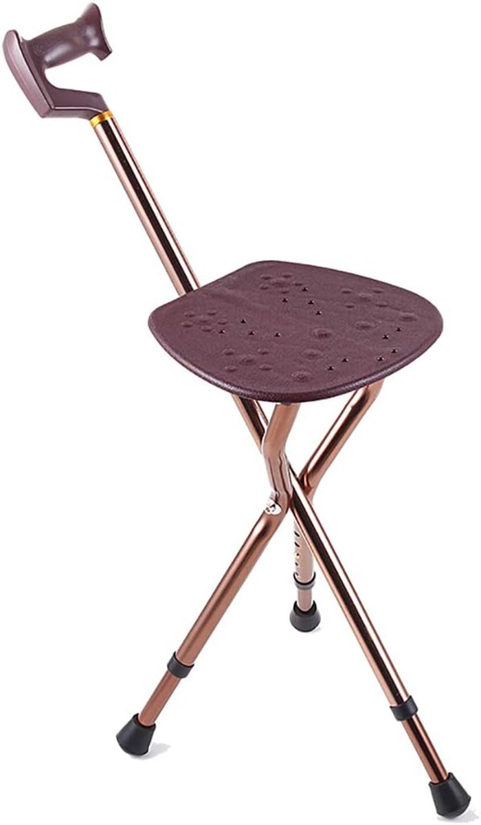 VOKA Wandelstok met zitje - Opvouwbare wandelstok - 90 cm - Wandelstok met Zitplaats - Wandelstok - Opvouwbaar - Wandelstok en Stoel