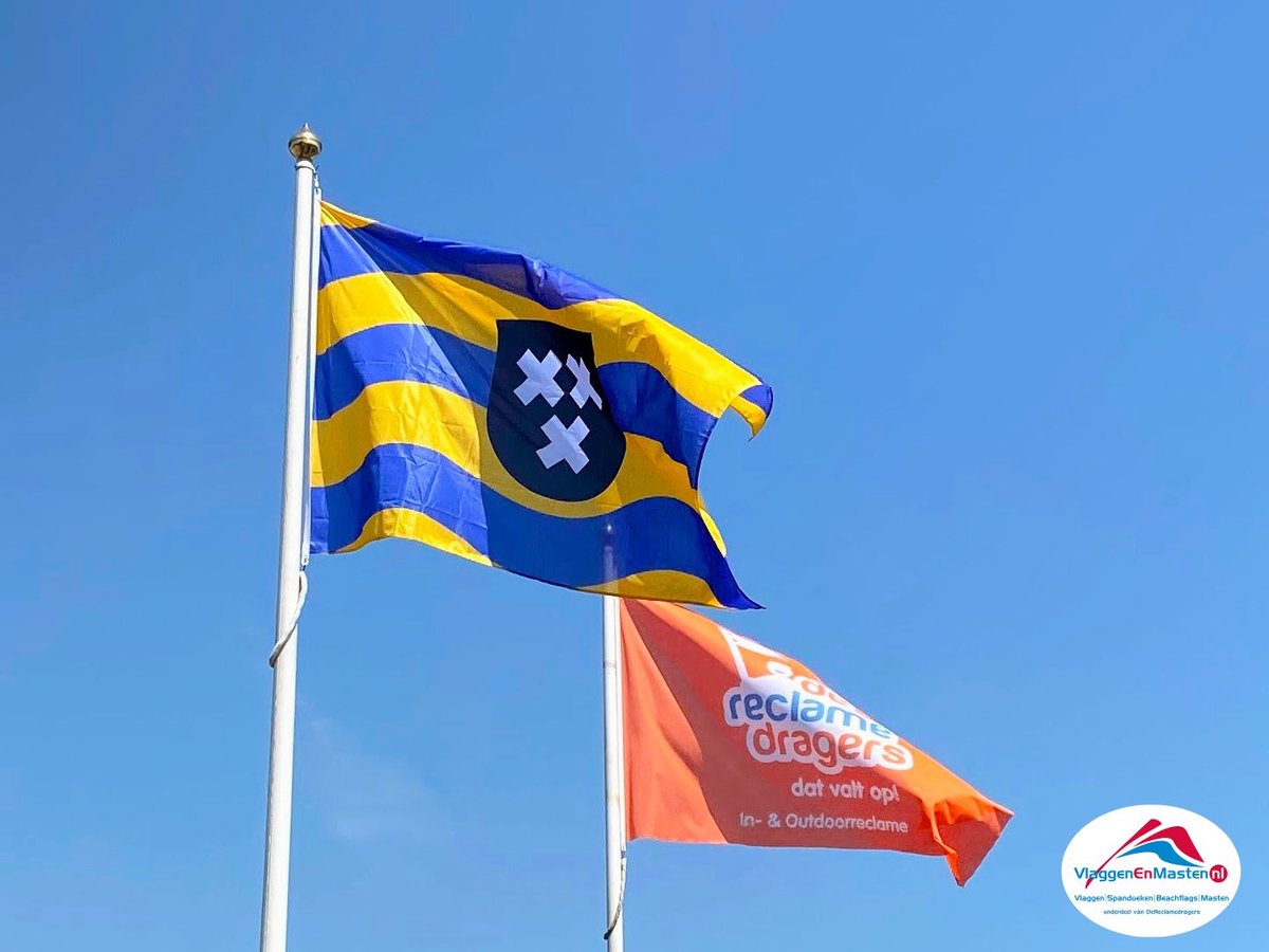 Drimmelen vlag | gemeente vlag gemeente Drimmelen geschikt voor vlaggenstok | afm. 100x150 cm, polyester | VlaggenEnMasten.nl