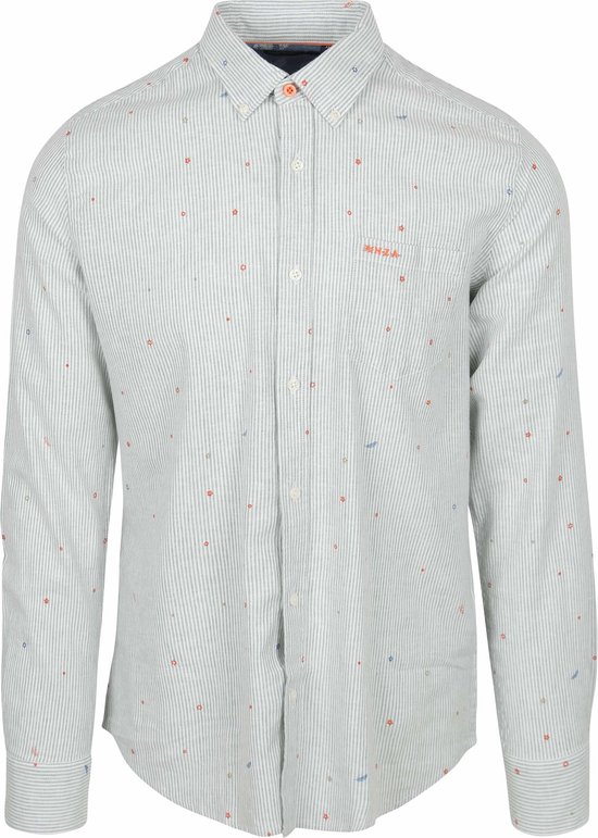 NZA Overhemd Emerson Linnen Blend Groen - Maat XL - Heren - Overhemden Casual