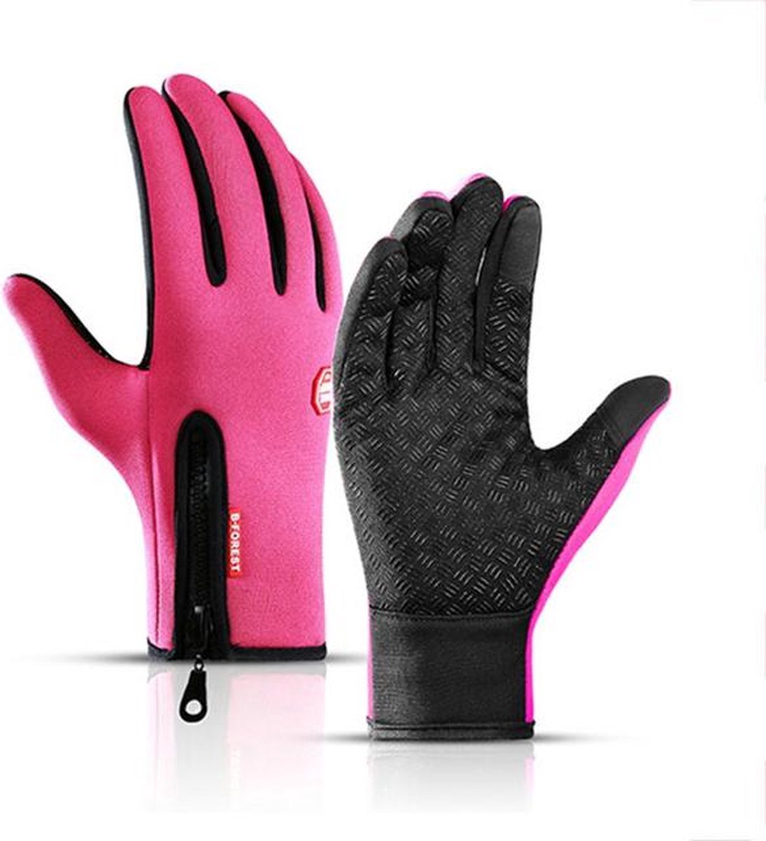 Jonyx - Handschoenen - Waterdicht - Touchscreen - Fleece - Unisex - Roze - Maat XL