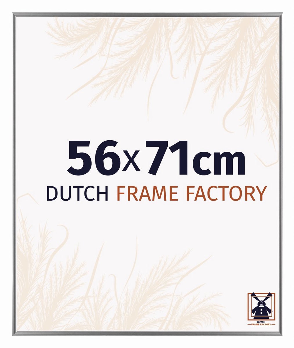 Dutch Frame Factory Fotolijst 56x71 cm - Kunststof - Zilver Hoogglans - Easy