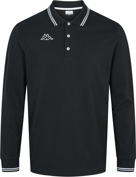 Kappa KAPPA X REFUGE UNISEX RETRO JERSEY - Longsleeve - black/zwart Kappa KAPPA X REFUGE UNISEX RETRO JERSEY - Longsleeve - black/zwart