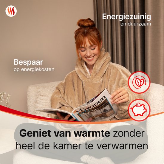 Vofuoti Verwarmde hoodiedeken met mouwen, draadloze elektrische deken Vofuoti Verwarmde hoodiedeken met mouwen, draadloze elektrische deken