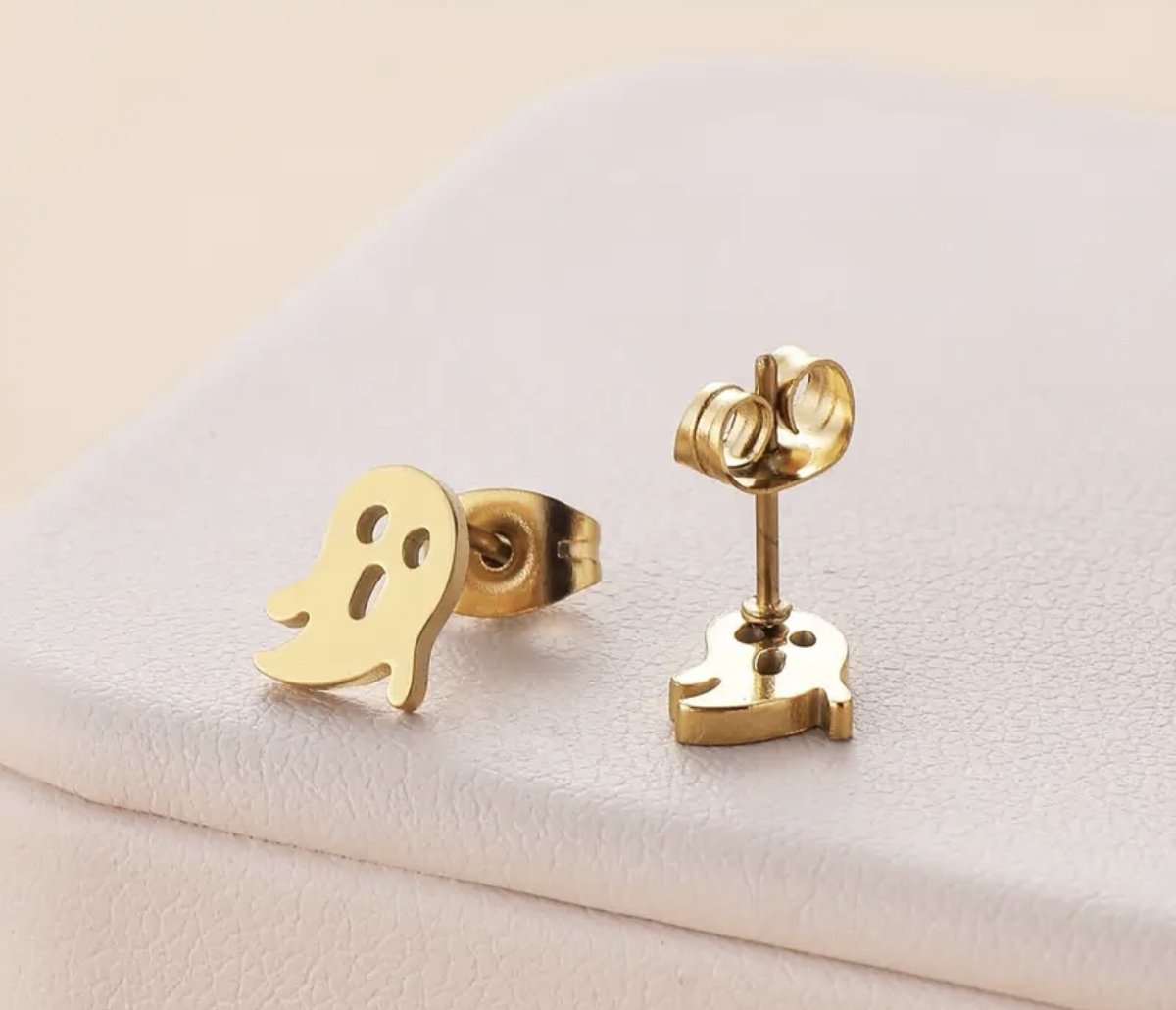Vibe - Halloween - spook - ghost - oorknop - oorbel - juweel - geschenk - goud