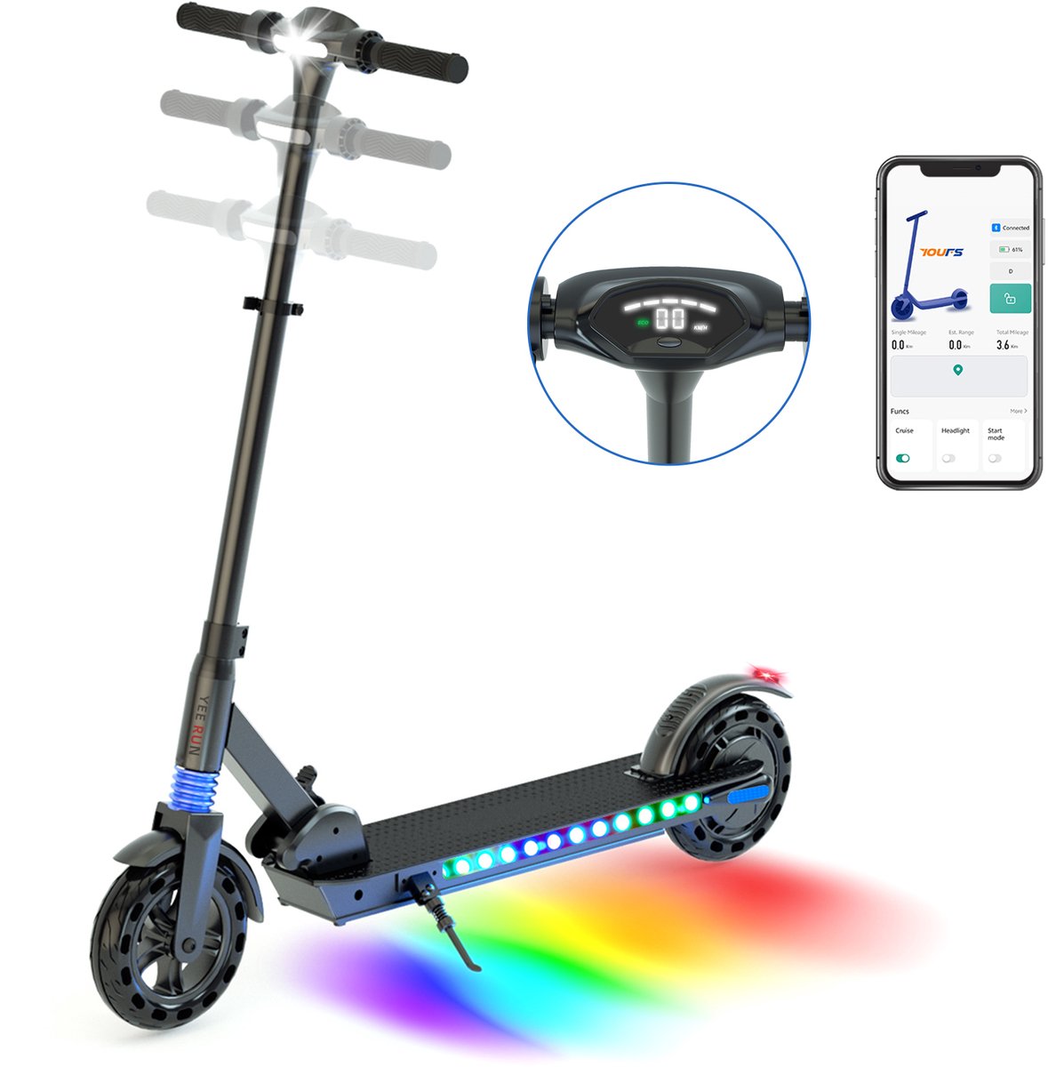 YEE RUN Elektrische Step - Inklapbaar - 250W Motor - 25km/u