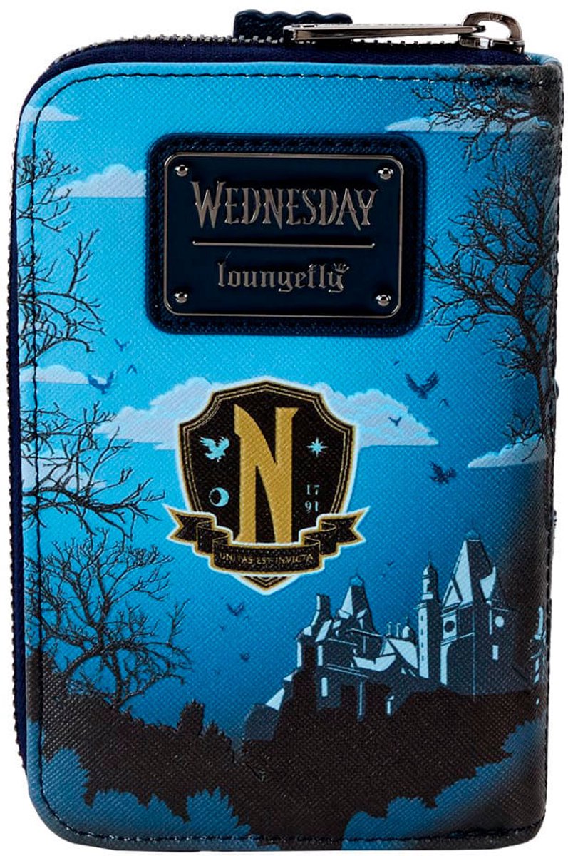 Loungefly Nevermore Academy Facade Portemonnee Blauw